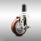 Service Caster 4 Inch 316SS Maroon Polyurethane Swivel 1-1/4 Inch Expanding Stem Caster Brake SCC-SS316EX20S414-PPUB-MRN-TLB-114 - alternate 1